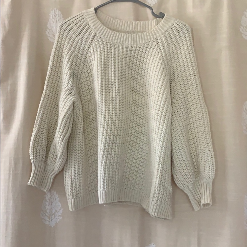 Chunky white sweater